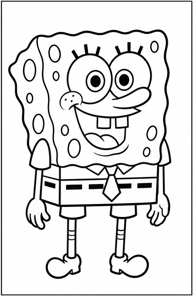 Classic SpongeBob Coloring Page