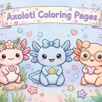 Axolotl Coloring Page: 3 Cute and Fun Printable Ideas for Kids