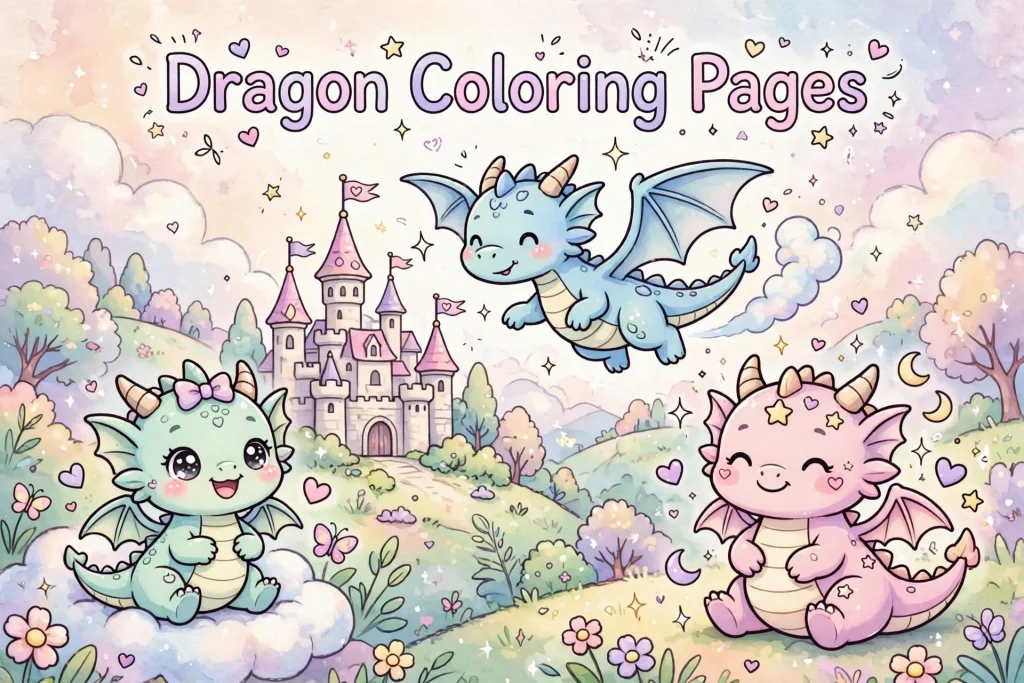 Dragon Coloring Pages 3 Magical Printable Ideas for Kids